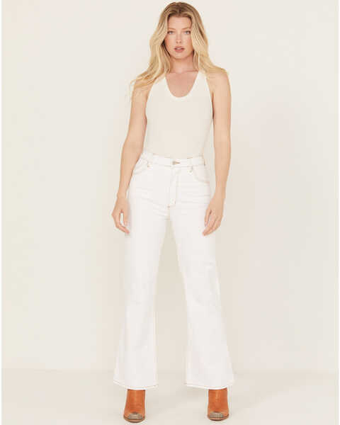 Image #1 - Rolla's Women's High Rise East Coast Ankle Flare Jeans , White, hi-res