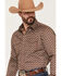 Image #2 - Wrangler Retro Men's Geo Print Long Sleeve Snap Western Shirt, Rust Copper, hi-res