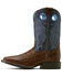Image #3 - Ariat Boys' Knox Crocodile Print Western Print Western Boots - Broad Square Toe, Navy, hi-res