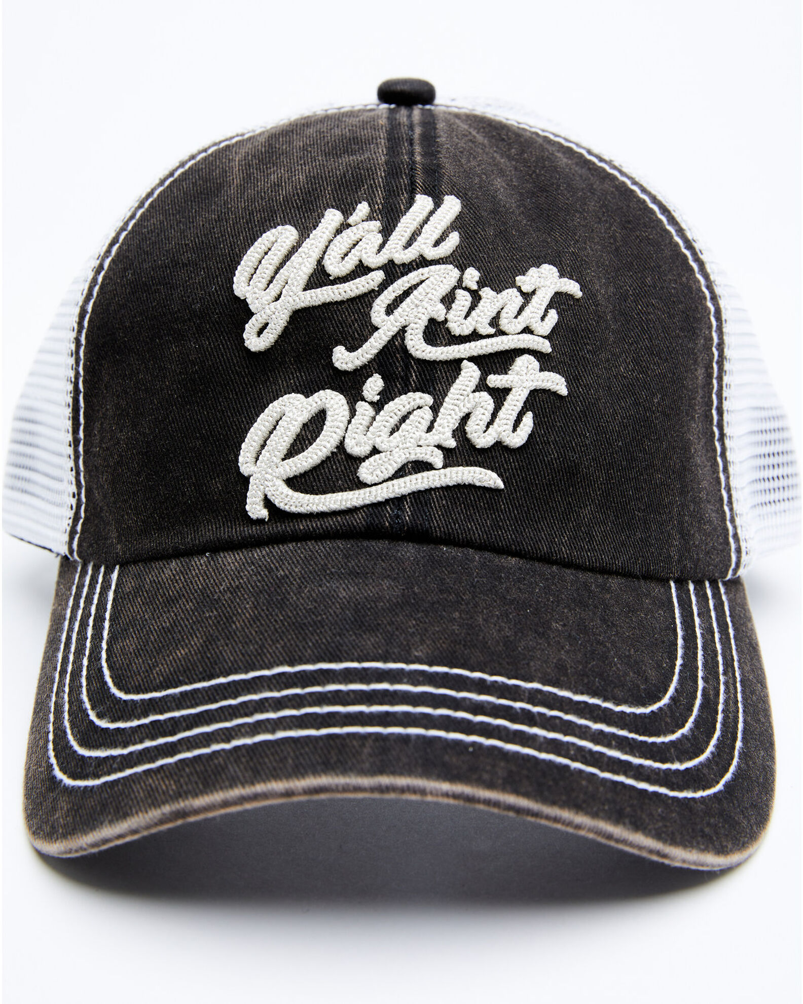Image #2 - Idyllwind Women's Y'All Aint Right Ball Cap, Black, hi-res