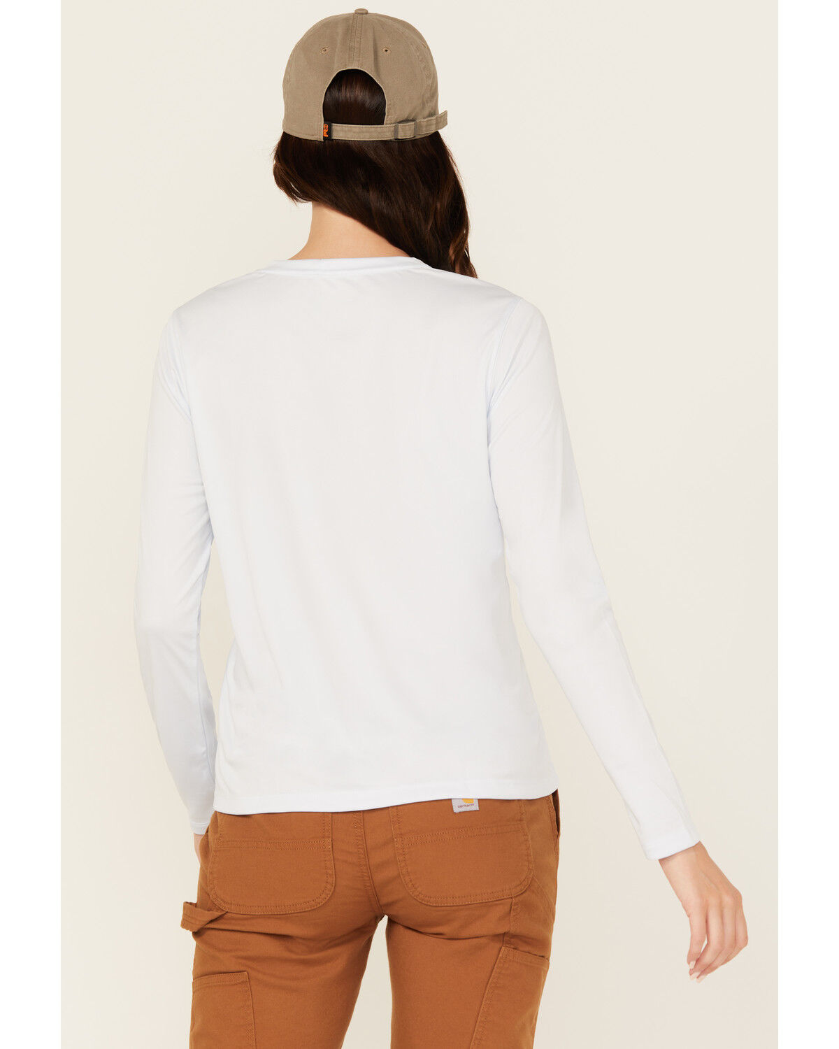 Image #4 - Carhartt Women's Force® Sun Defender Lightweight Long Sleeve Graphic Work T-Shirt, Light Blue, hi-res