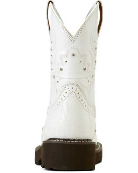 Image #3 - Ariat Women's Gembaby Snake Print Western Boots - Round Toe, White, hi-res