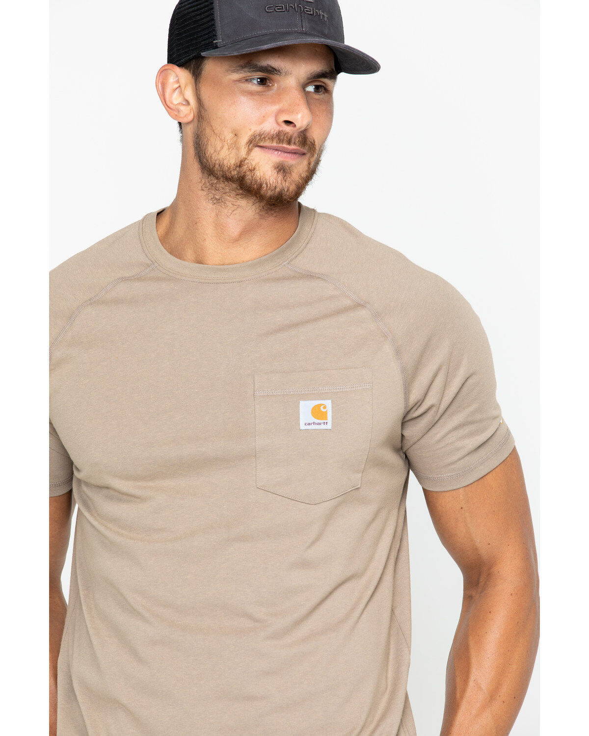 Image #2 - Carhartt Men's Force Cotton Short Sleeve Work T-Shirt, , hi-res