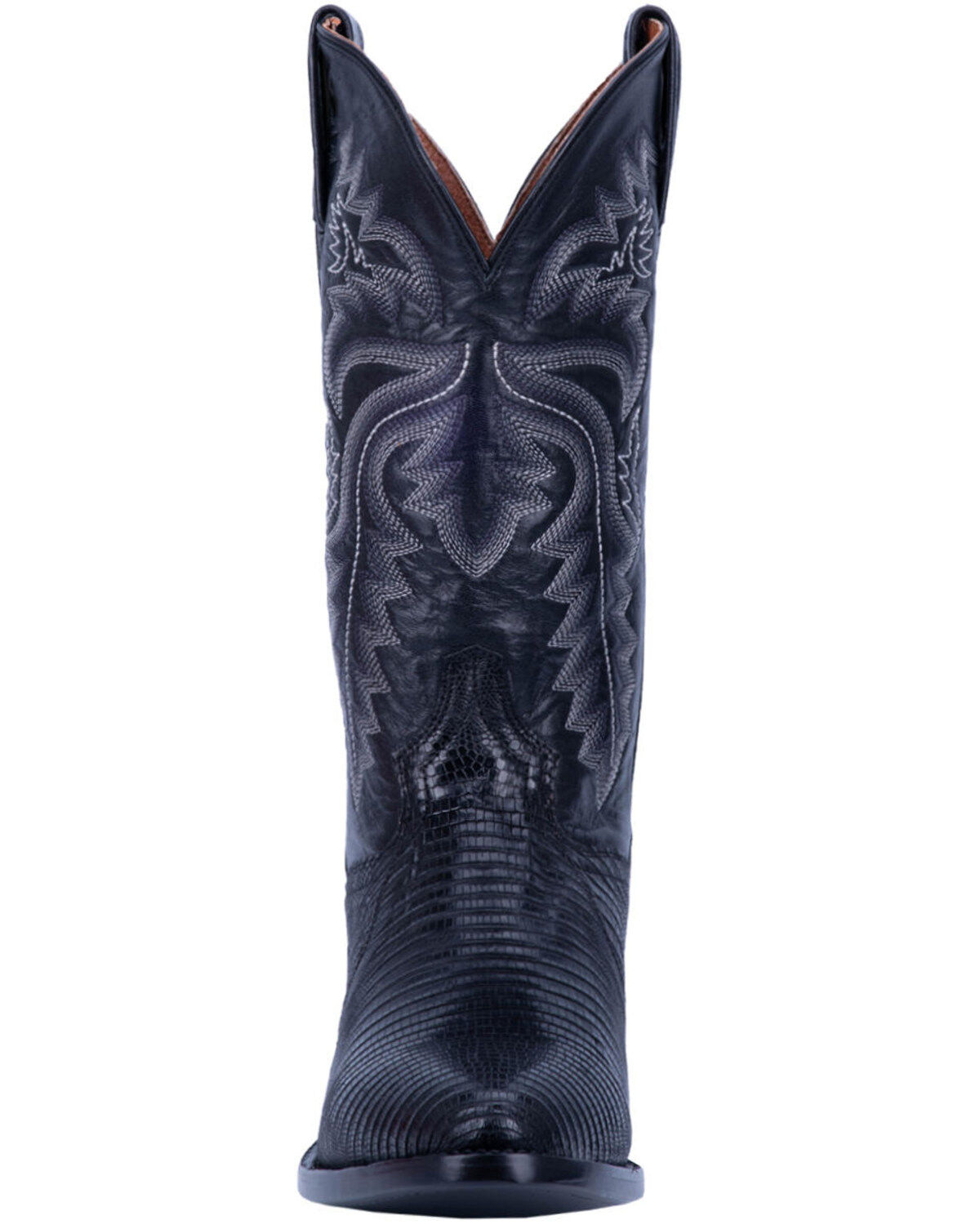 Image #5 - Dan Post Men's Winston Lizard Western Boots - Round Toe, Black, hi-res
