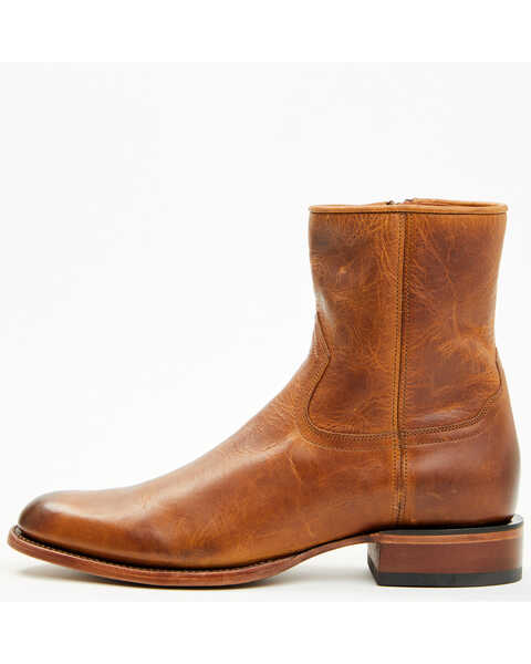 Image #3 - Moonshine Spirit Men's Pancho 8" Zipper Western Boot - Medium Toe, Brown, hi-res