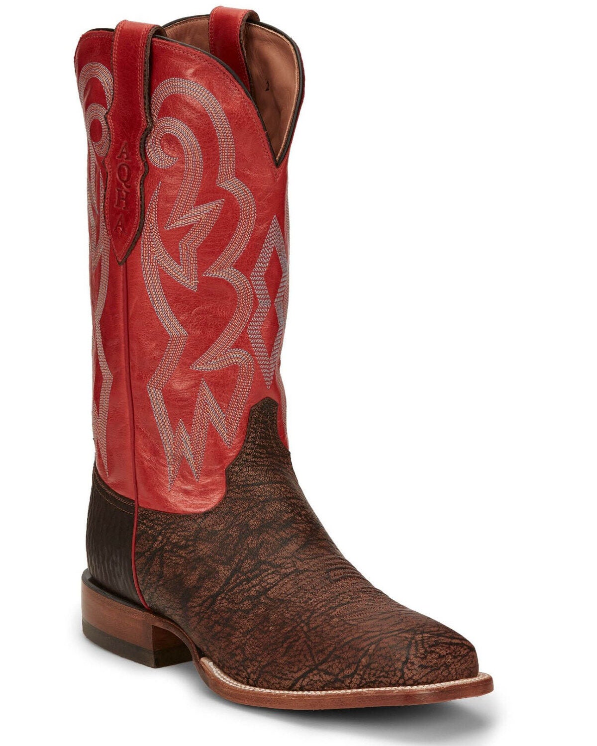 Justin Men's Mingus Walnut Western Boots - Broad Square Toe, Tan, hi-res