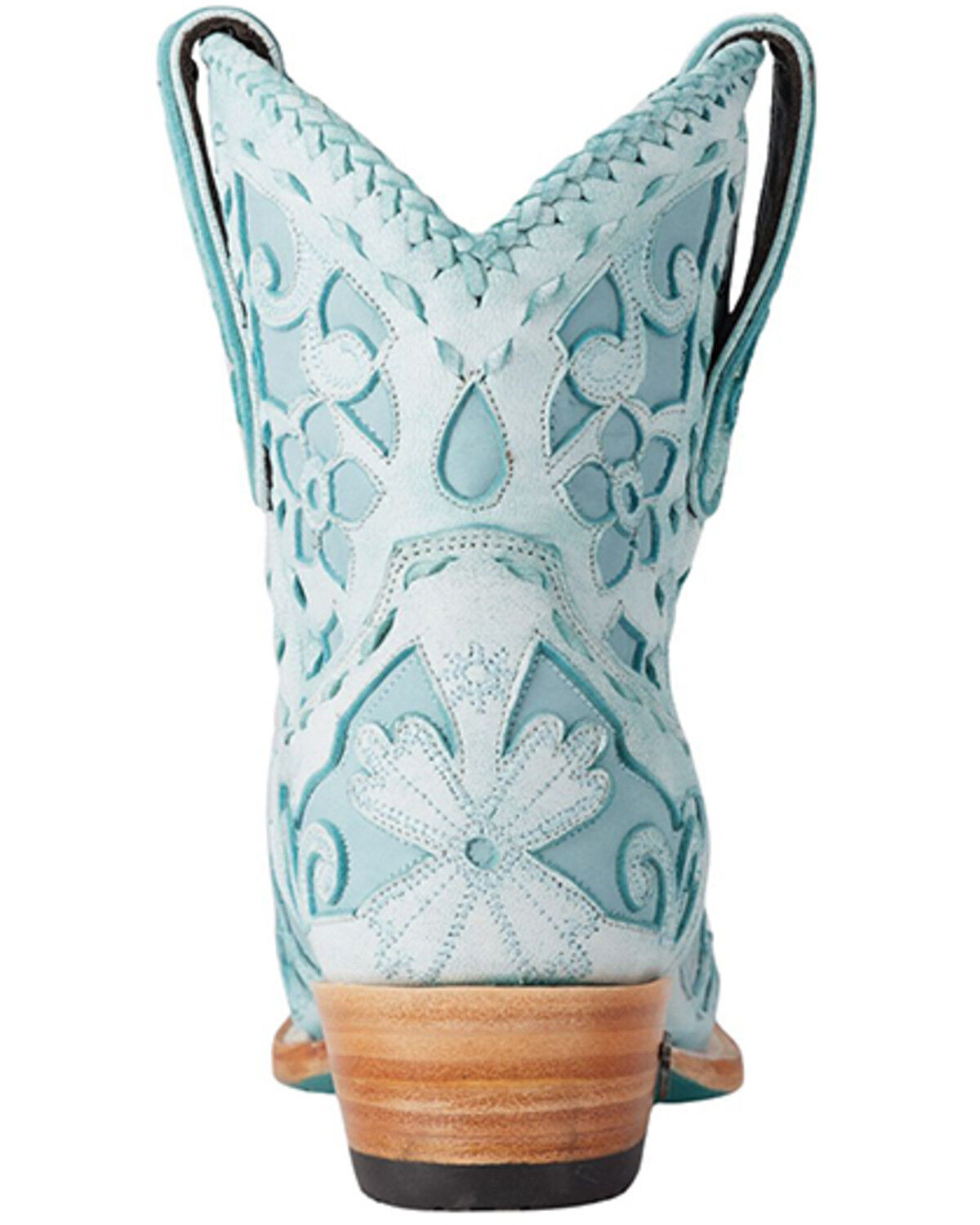 Image #5 - Lane Women's Robin Outlay Western Booties - Snip Toe, Blue, hi-res