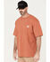 Image #2 - Carhartt Men's Loose Fit Heavyweight Logo Pocket Work T-Shirt, Dark Orange, hi-res