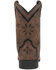 Dan Post Girls' Posey Floral Inlay Western Boots - Broad Square Toe, Honey, hi-res