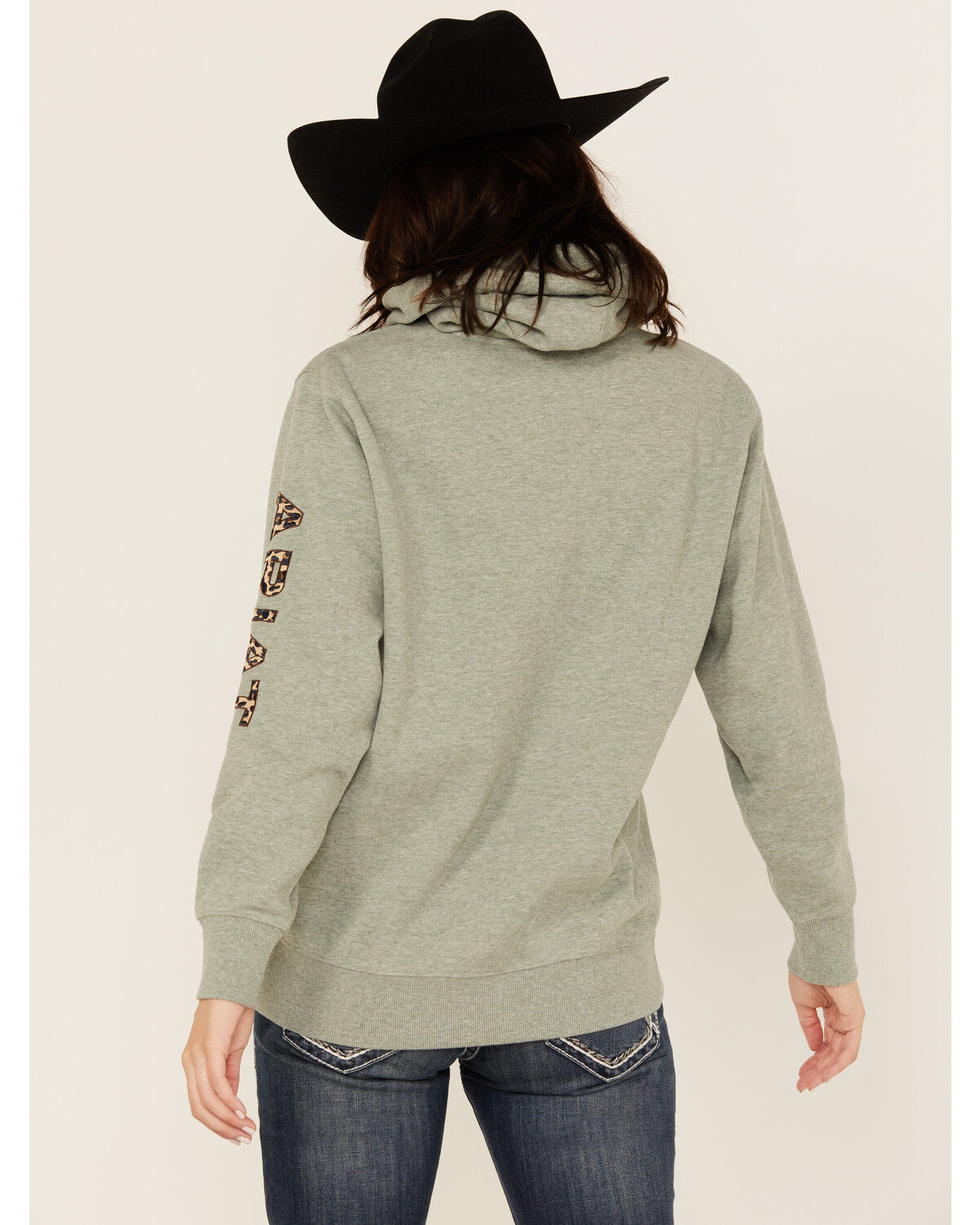 Image #4 - Ariat Women's Boot Barn Exclusive Leopard Print Logo Hoodie, Green, hi-res