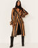 Image #2 - DANCASSAB Women's Diana Zebra Stripe Leather Coat, Tan, hi-res