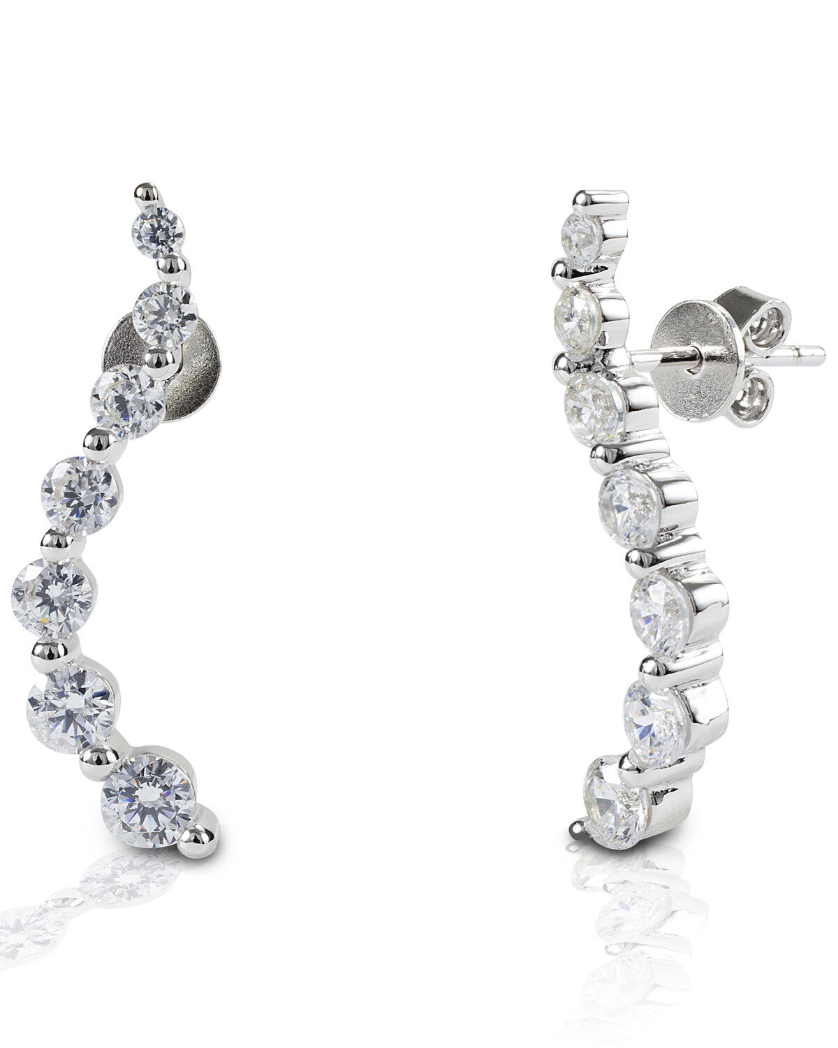 Image #1 - Kelly Herd Women's Journey Earrings, Silver, hi-res