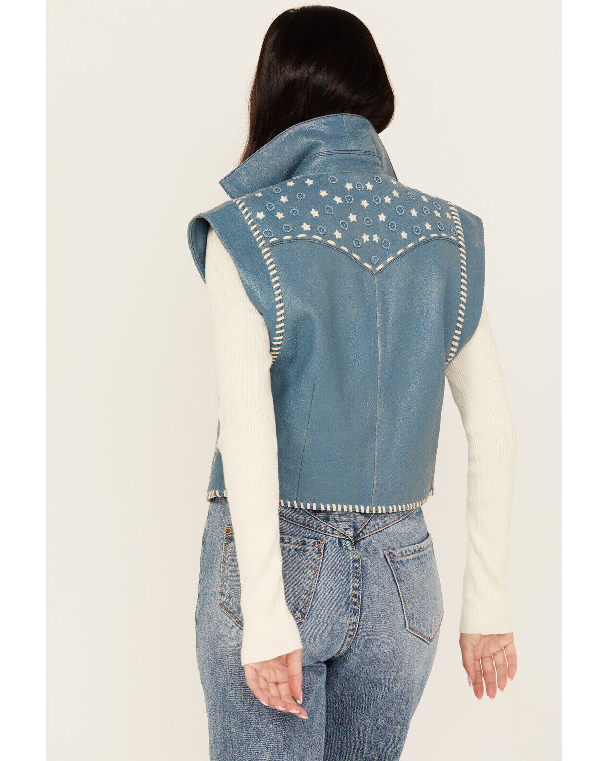Image #4 - Double D Ranch Women's Floral Leather Vest, , hi-res