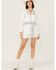 Image #4 - Driftwood Women's Embroidered Floral Shortall Romper, White, hi-res