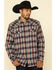 Image #1 - Cody James Men's High Plains Dobby Plaid Long Sleeve Western Flannel Shirt , , hi-res