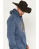 Image #2 - Ariat X Sendero Provisions Men's Back In The Saddle Graphic Hooded Sweatshirt, Blue, hi-res