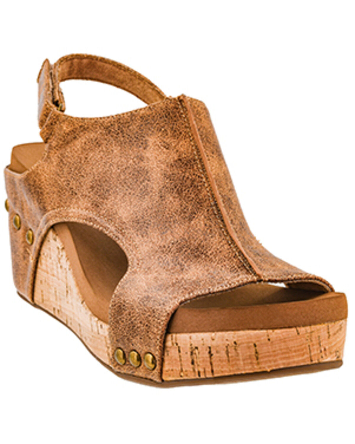 Image #1 - Corkys Women's Carley Sandals, Cognac, hi-res