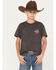 Ariat Boys' Short Sleeve Graphic T-Shirt, Charcoal, hi-res