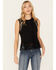 Image #1 - Idyllwind Women's Lillian Studded Fringe Tank Top, Black, hi-res