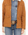 Image #3 - Shyanne Women's Sherpa Lined Canvas Barn Jacket, Brown, hi-res