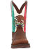 Image #4 - Durango Men's Rebel Mexico Flag Shaft Performance Western Boots - Broad Square Toe, Brown, hi-res
