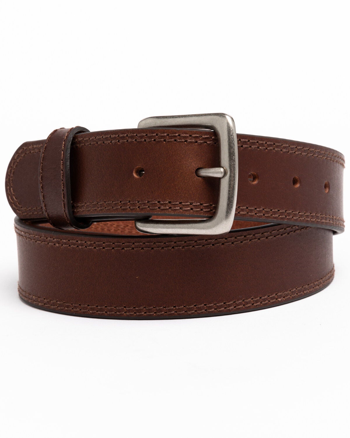 Hawx Men's Double-Stitched Work Belt, Brown, hi-res