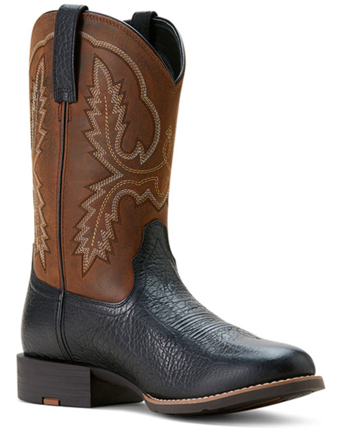 Image #1 - Ariat Men's Stratten Performance Western Boots - Broad Square Toe, Black, hi-res