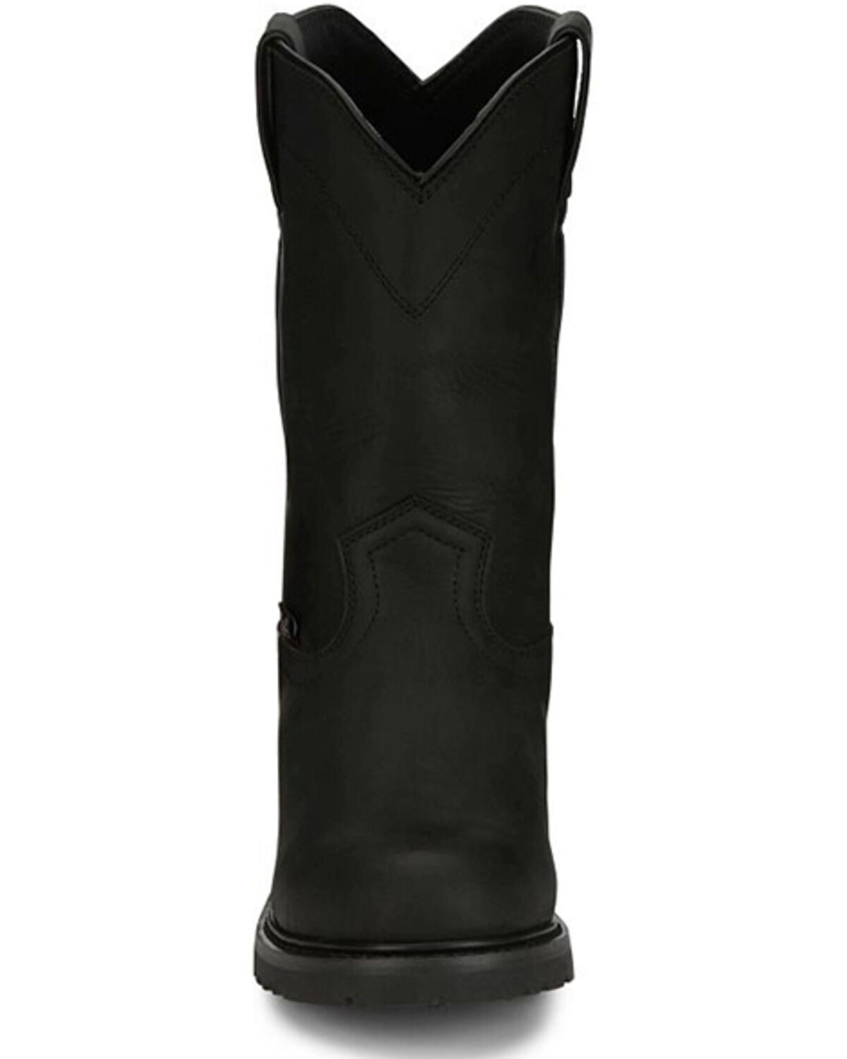 Image #4 - Justin Men's 11" Dorsal Waterproof Work Boots - Steel Toe, Black, hi-res