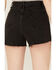 Image #3 - Blue B Women's High Rise Pocket Rhinestone Fringe Denim Shorts, Charcoal, hi-res