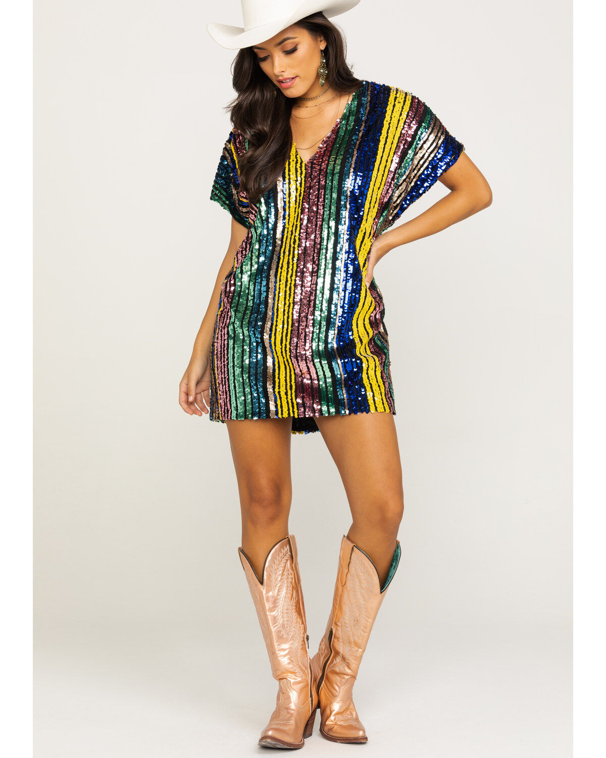 next multi sequin dress