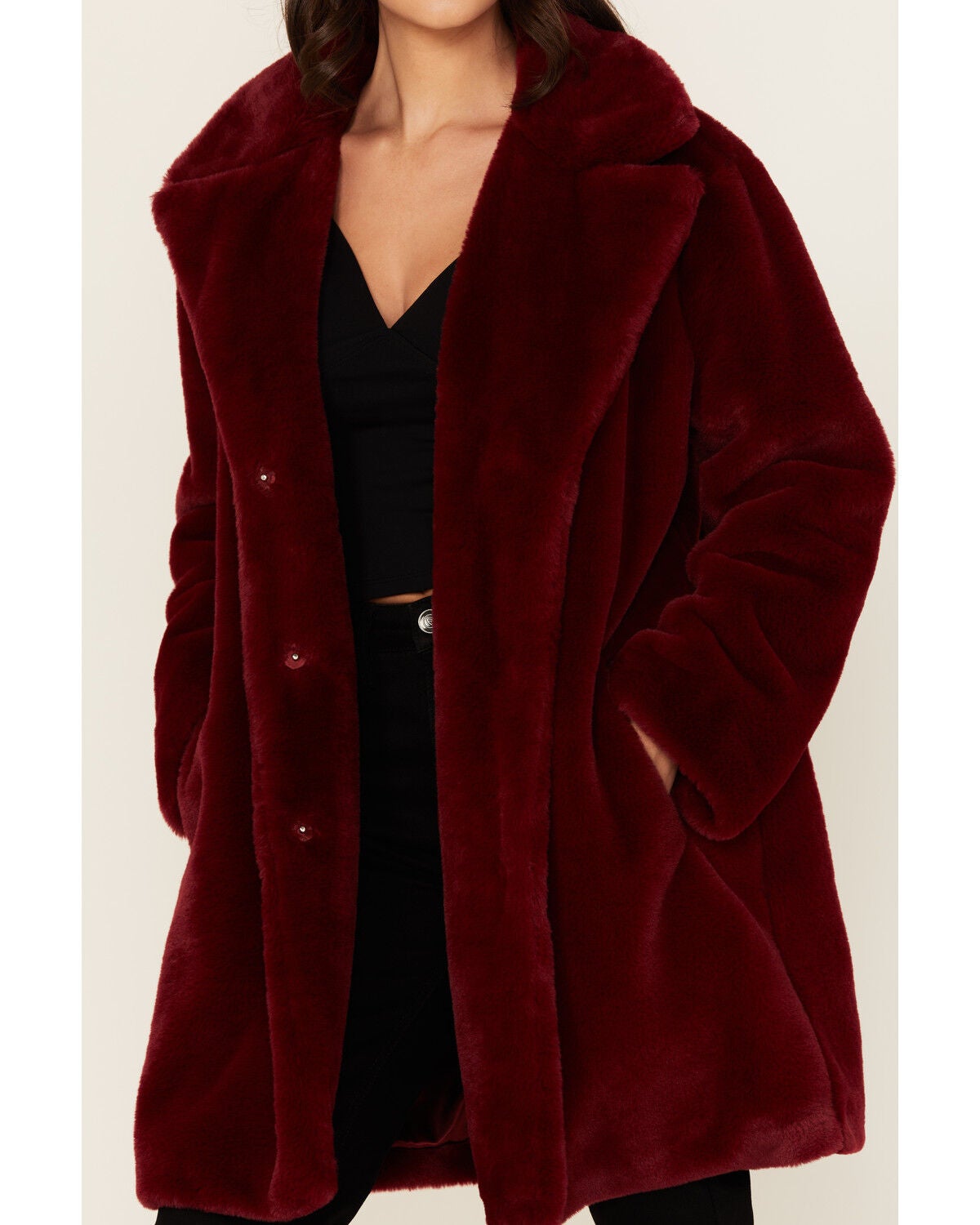 Image #3 - Urban Republic Women's Faux Fur Long Coat, , hi-res