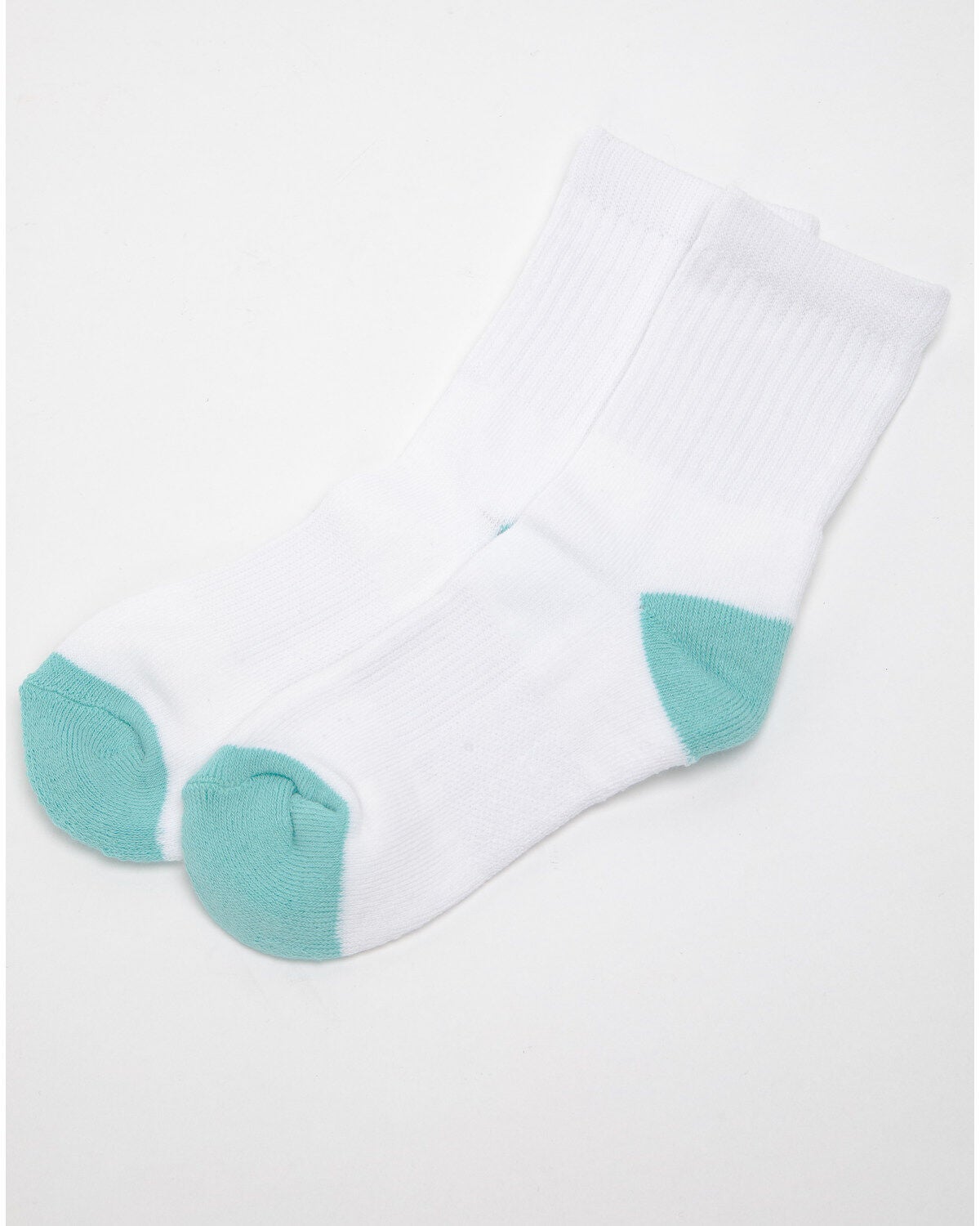 Shyanne Girls' 3 Pack Solid Basic Crew Socks, Turquoise, hi-res