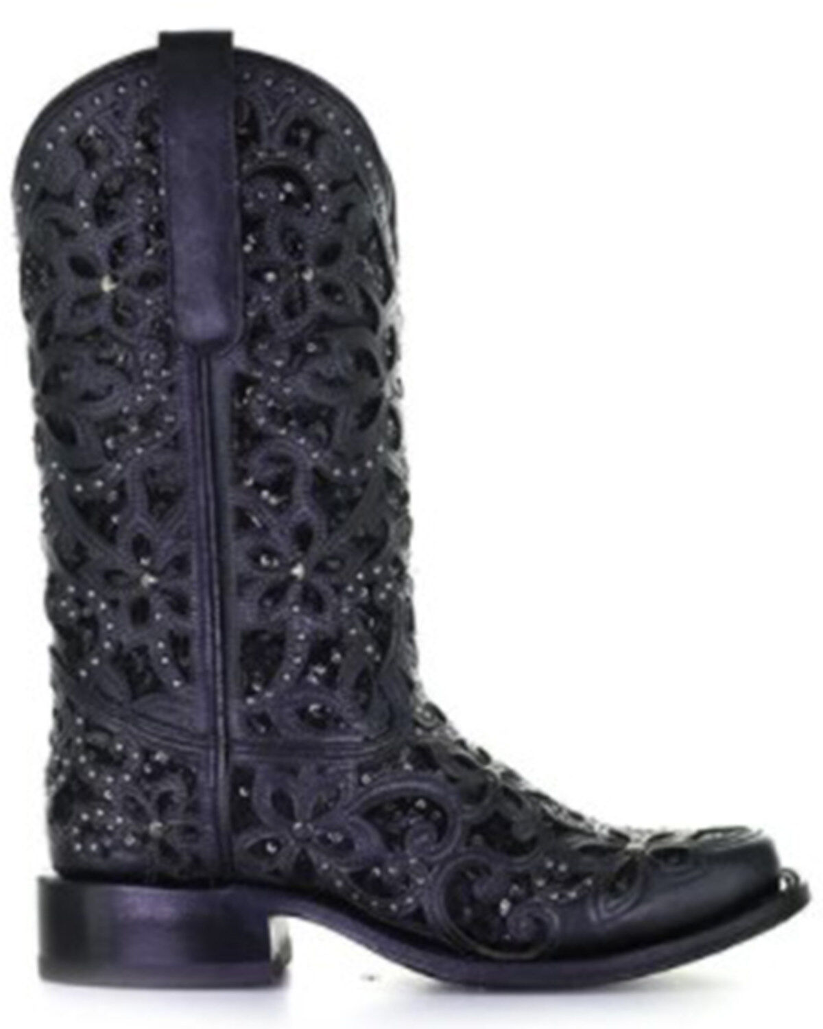Product Name:  Corral Women's Inlay Embroidered & Stud Cowgirl Boots - Square Toe