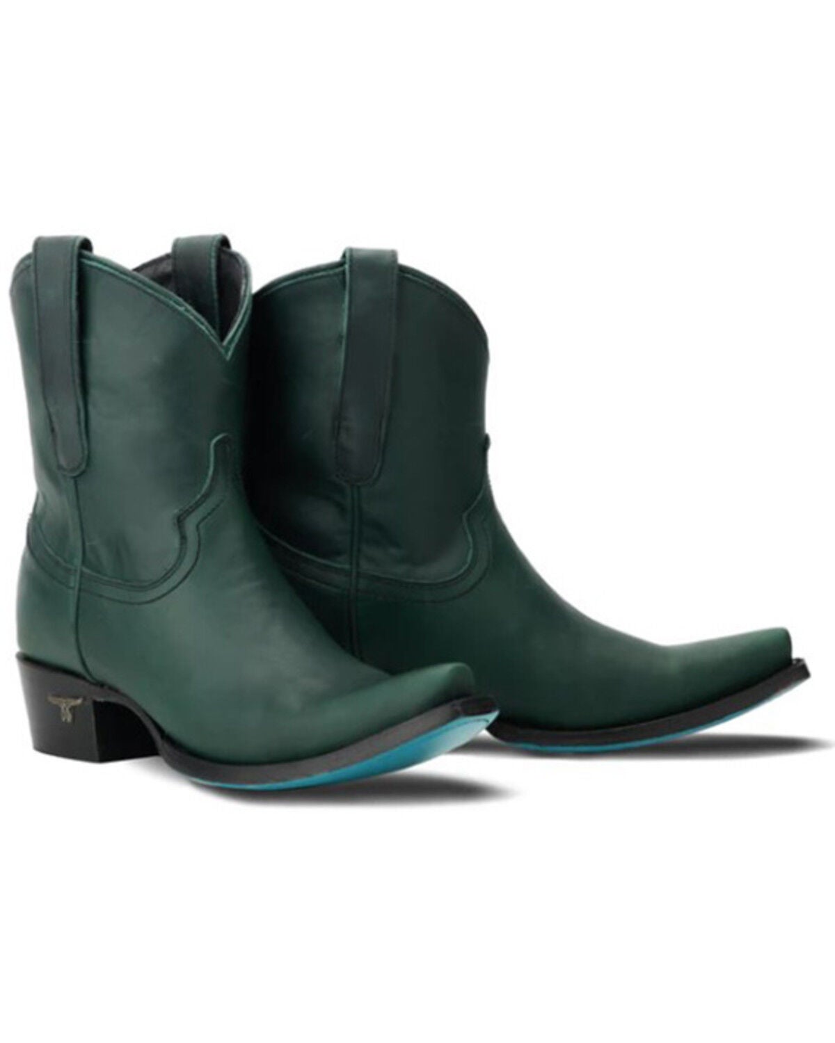 Lane Women's Emma Jane Western Booties - Snip Toe, Green, hi-res