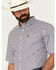 Image #2 - Ariat Men's Denver Geo Print Short Sleeve Button-Down Western Shirt , Blue, hi-res