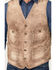 Image #3 - Cody James Men's White Buffalo Suede Vest, Tan, hi-res