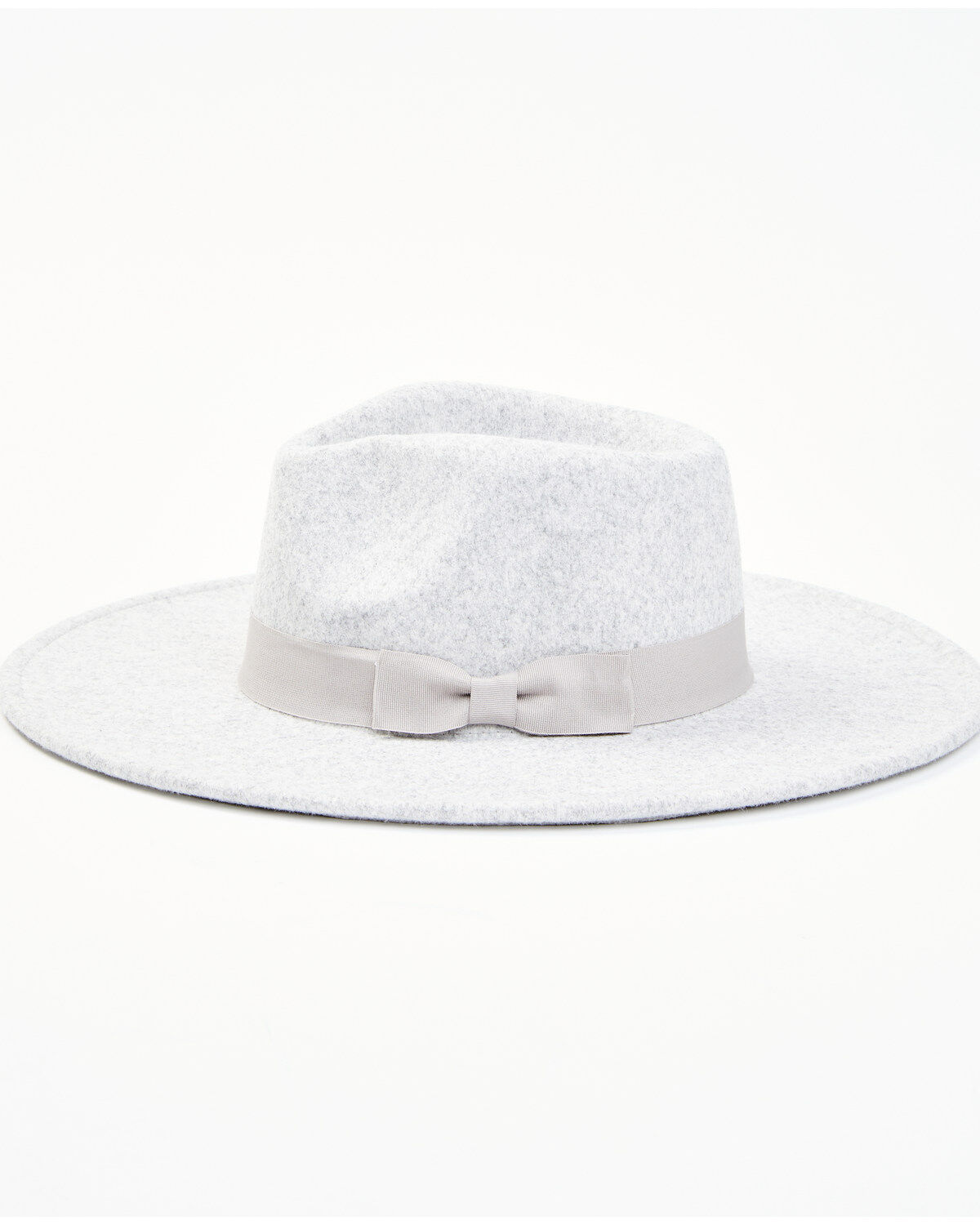 Image #3 - Lucca Women's Heather Grey Ariel II Vegan Felt Western Rancher Hat, Heather Grey, hi-res