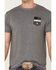 Howitzer Men's Heather Charcoal Freedom Union Graphic Short Sleeve T-Shirt , Charcoal, hi-res
