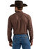 Image #3 - George Strait by Wrangler Men's Solid Long Sleeve Button-Down Stretch Western Shirt - Tall, Dark Brown, hi-res