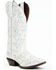 Laredo Women's Adrian 12" Wide Calf Western Boots - Snip Toe, White, hi-res