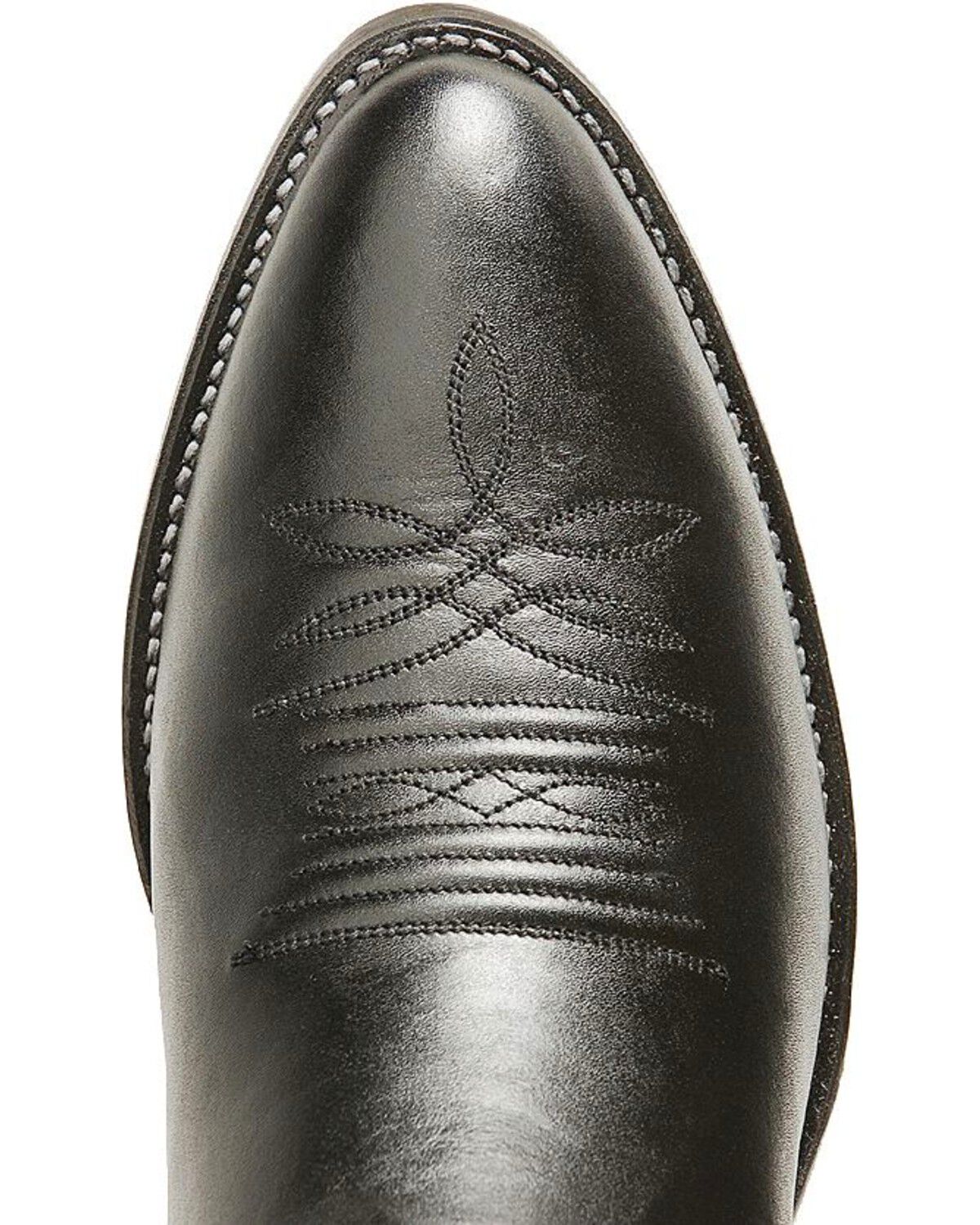 Image #6 - Justin Men's London Calfskin Western Boots - Round Toe, Black, hi-res