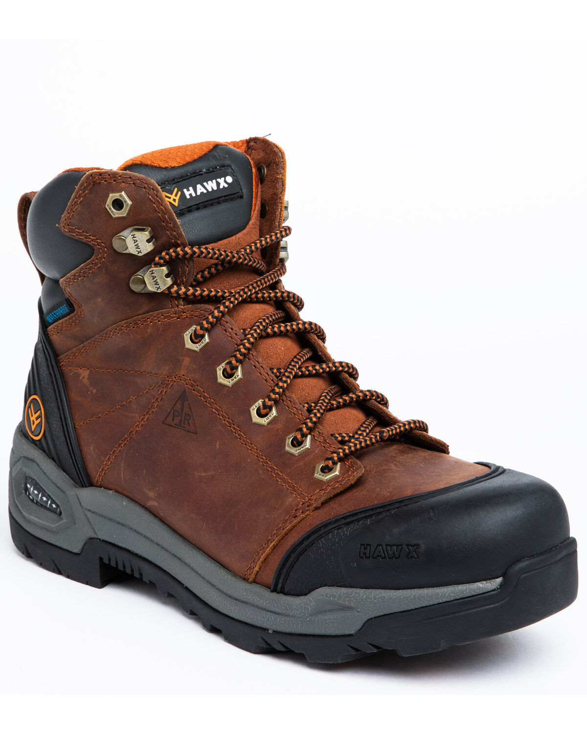 Image #1 - Hawx Men's 6" Lace-To-Toe Waterproof Work Boots - Composite Toe, Rust Copper, hi-res