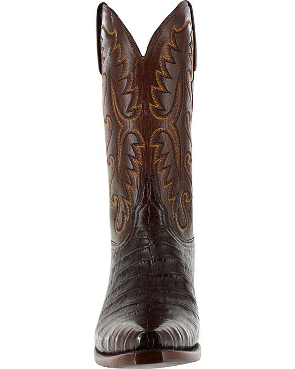 Image #4 - Lucchese Men's Exotic Sienna Caiman Western Boots - Snip Toe, , hi-res