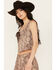 Shyanne Women's Snake Print Cropped Corset Top, Taupe, hi-res