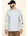 Carhartt Men's Loose Fit Heavyweight Long Sleeve Logo Graphic Work T-Shirt, Hthr Grey, hi-res