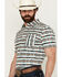 Image #2 - RANK 45® Men's Resurrection Southwestern Print Short Sleeve Button-Down Performance Stretch Western Shirt, Ivory, hi-res