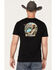 Image #2 - Brixton x Willie Nelson Men's Whiskey River Graphic T-Shirt, Black, hi-res