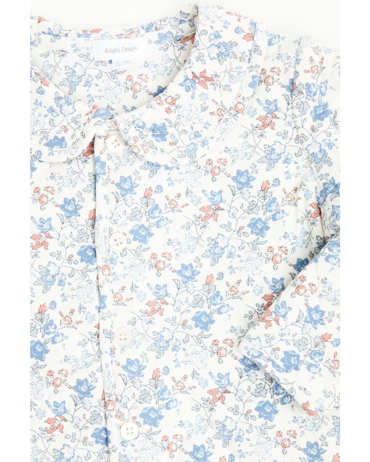 Image #2 - Angel Dear Toddler Girls' Floral Quilted Jacket, Ivory, hi-res