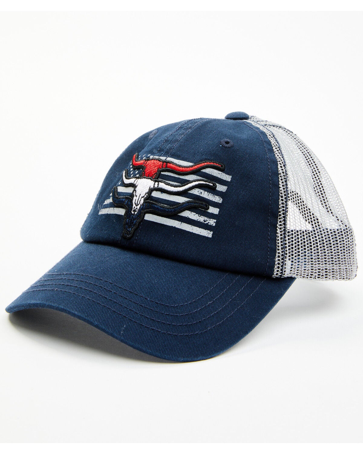 Cody James Boys' Copper Longhorn Ball Cap, Navy, hi-res