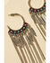 Image #2 - Shyanne Women's Summer Nights Small Hoop Feather Fringe Earrings, Silver, hi-res